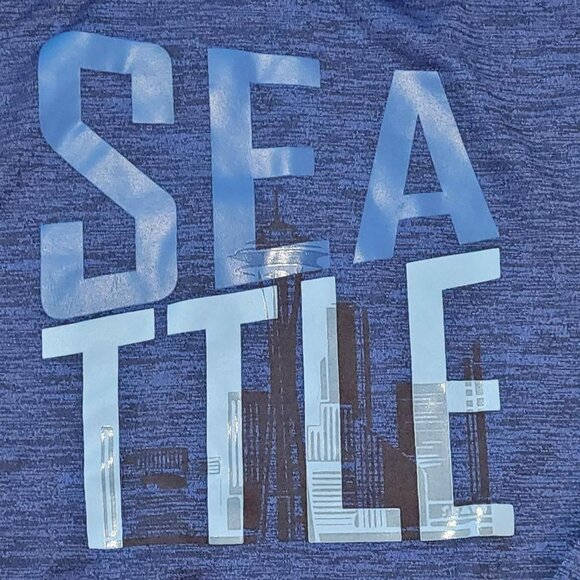 Wear Code Uni-sex Blue/Black Seattle Hoodie With Pouch Size Small - Picture 3 of 7